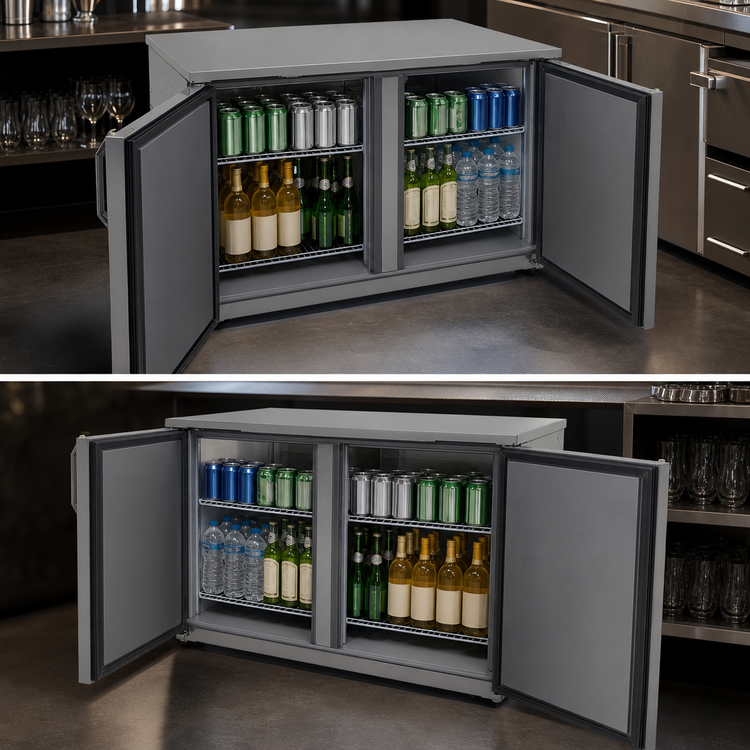 Product image #4 for Glastender CP1RL40 Pass-Thru Low Profile Back Bar Cooler for Remote Refrigeration, 40-Inch Wide, Two-Section