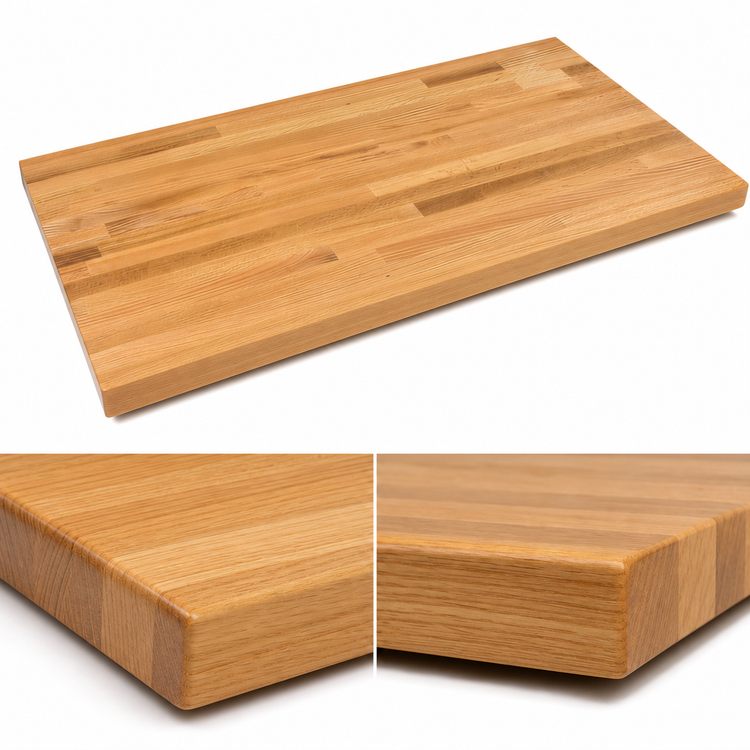 Product image #4 for John Boos Appalachian 72" x 48" Blended Edge Grain Red Oak Island Countertop, Penetrating Oil Finish