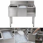 Thumbnail image #4 for Eagle Group 2200 Series BM62-22R Underbar Drainboard/Ice Bin/Blender Unit, 62 x 24 Inches, Left Drainboard, Center Ice Bin, Right Blender Recess