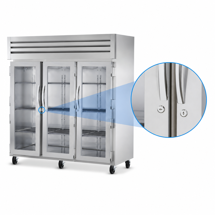 Product image #4 for True SPEC SERIES 3-Section Reach-In Display Refrigerator with 3 Glass Doors