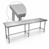 Thumbnail image #4 for BK Resources 84-Inch x 30-Inch Open Base All Stainless Flat Top Work Table
