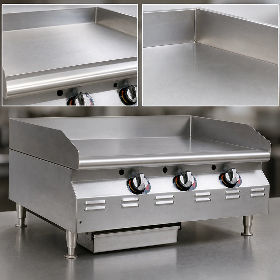 3/4-Inch Smooth Polished Steel Griddle Plate