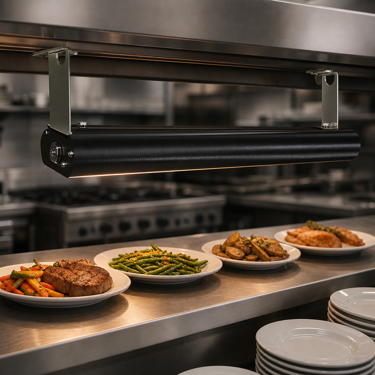 Product image #4 for Vollrath 54-Inch Low Profile Unlighted Strip Heat Lamp, Black Powder Coat, 120V