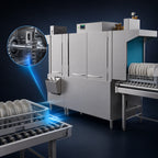 Thumbnail image #4 for Champion E-Series DualRinse 76 PRO High-Temperature Rack Conveyor Dishwasher, 255 Racks/Hour, 54-Inch Single Tank with 22-Inch Prewash