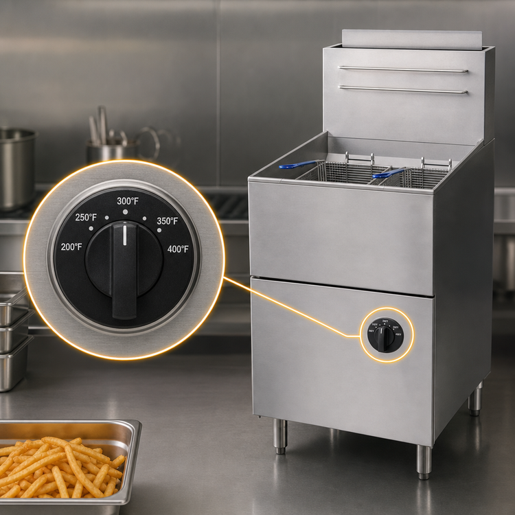 Product image #4 for Serv-Ware 75 lb Natural Gas Deep Fryer with 5 Burners