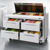 Thumbnail image #4 for Turbo Air PRO Series 48-1/4-Inch Front Breathing Mega Top Sandwich/Salad Prep Table with 4 Drawers, 2-Section