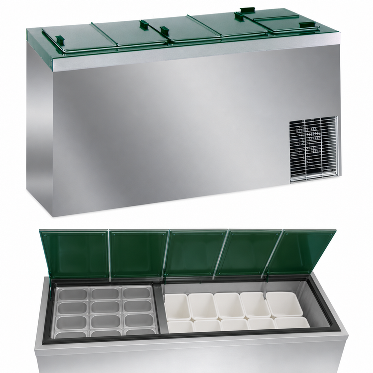 Product image #4 for Master-Bilt DC-10DSE Chest-Style Ice Cream Dipping Cabinet, All-Stainless Exterior, 14-Dip / 11-Storage 3-Gallon Tub Capacity