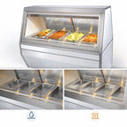 Thumbnail image #4 for Howard-McCray HMC, Hot Cases, 40E Service Cases CHS35-4-S 50-Inch Full-Service Hot Food Case with 3 Heated Wells, Wet/Dry Operation