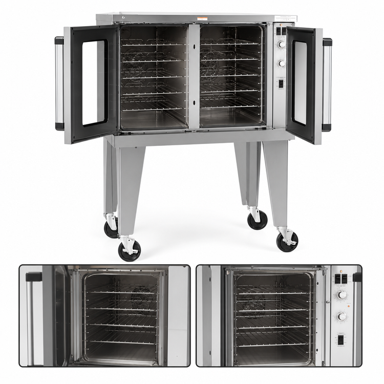 Product image #4 for Southbend Platinum Single Bakery Depth Electric Convection Oven, 7.5 kW, 5-Pan Capacity, Independent Doors