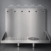 Thumbnail image #4 for Micro Matic Wall-Mount 24-Inch Stainless Steel Drip Tray Trough with Glass Rinser