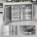 Thumbnail image #4 for Beverage-Air 58-Inch Two-Section Food-Rated Solid Door Back Bar Refrigerator, Self-Contained, Stainless Steel