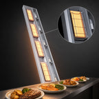 Thumbnail image #4 for Hatco Ultra-Glo® UGAL-48D6 48-Inch Lighted Infrared Strip Heat Lamp Food Warmer, Double Ceramic Tile, Aluminum Housing