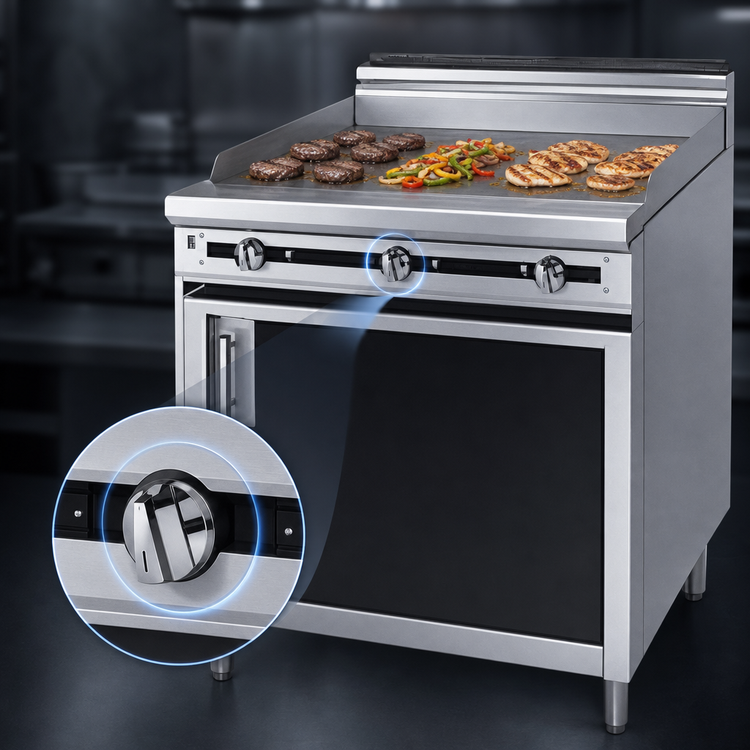 Product image #4 for Jade Range Titan JTRH-72GT 72-Inch Heavy Duty Gas Griddle Top Commercial Range with Cabinet Base