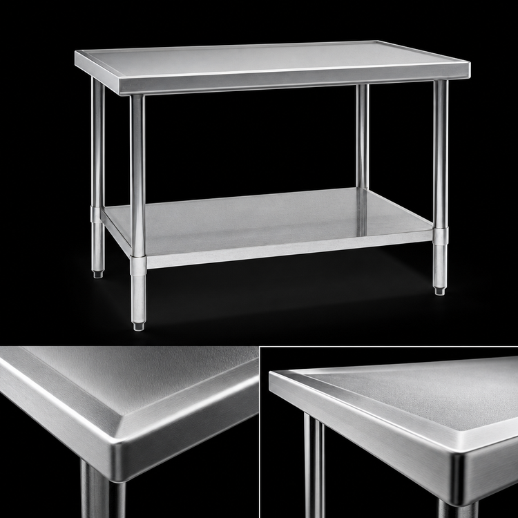Product image #4 for Eagle Spec-Master Marine Series 108-Inch x 24-Inch Stainless Steel Work Table with Adjustable Undershelf