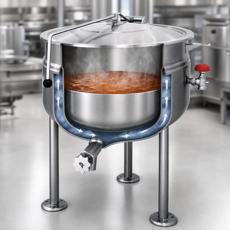 Product image #4 for Cleveland Range 30-Gallon Direct Steam Kettle with Full Jacket and Tri-Leg Base