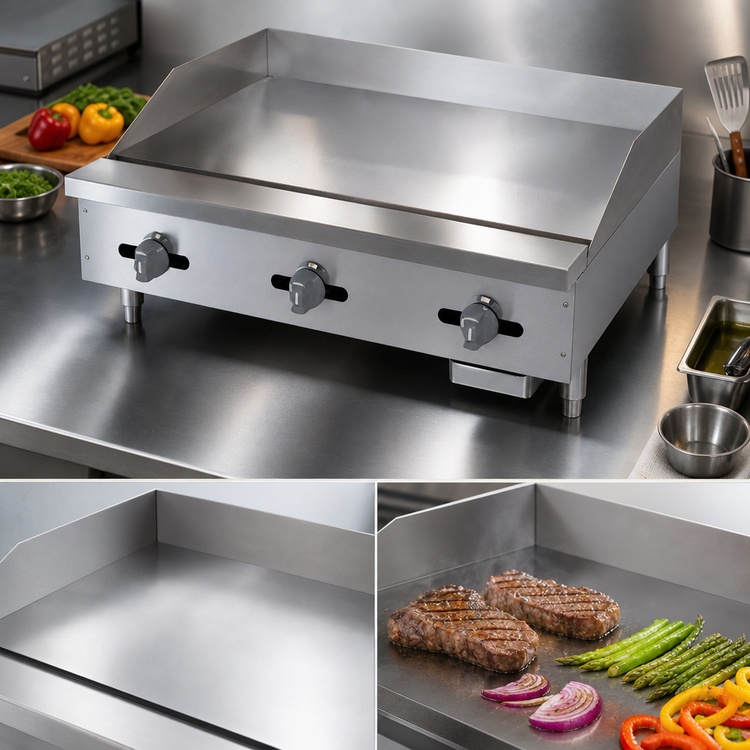 Product image #4 for Comstock-Castle Diner Series 36-Inch Countertop Gas Griddle, 36 x 30-Inch Cooking Surface, 90,000 BTU