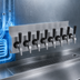 Thumbnail image #4 for Krowne 24 Inch Wall-Mount Glycol-Cooled 8-Faucet Beer Tower with Drip Tray, Brushed Stainless Steel