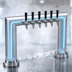 Thumbnail image #4 for Krowne KPTU-6S Pass-Thru Two-Column Six-Faucet Glycol-Cooled Beer Tower, 31-Inch, Brushed Stainless Steel Countertop Mount