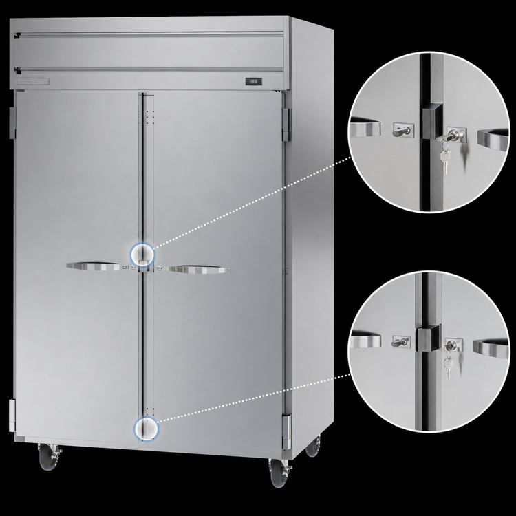 Product image #4 for Beverage Air Horizon Series Two-Section Reach-In Freezer, 45.2 Cu. Ft., Top-Mounted Self-Contained Refrigeration