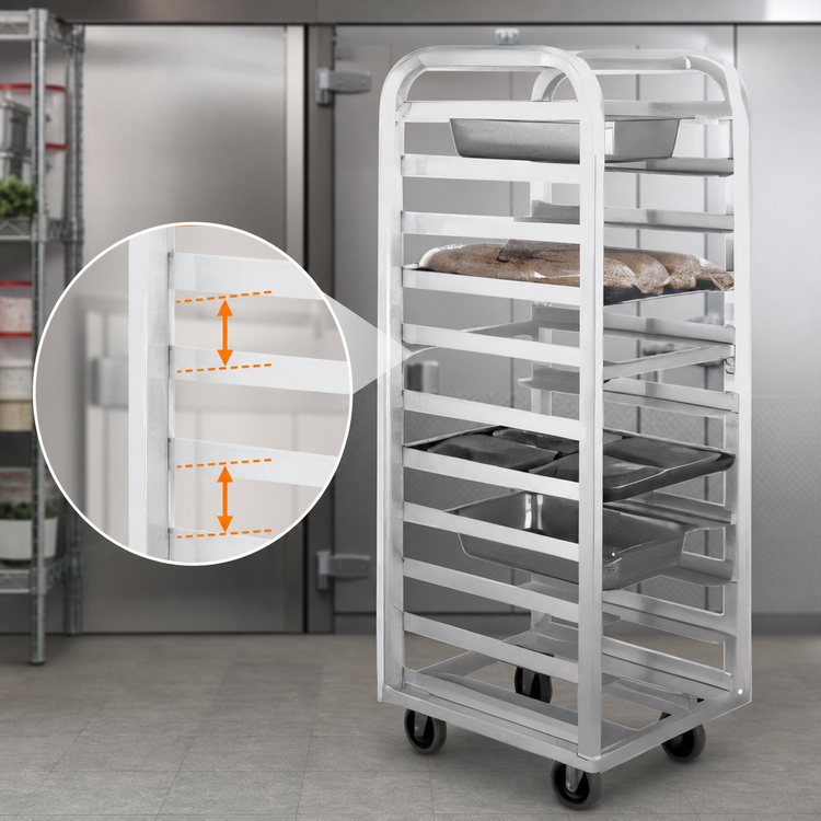 Product image #4 for Lifetime Series Universal Roll-In Refrigerator Rack, Aluminum, 21.5 x 26 x 64 Inches