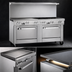 Thumbnail image #4 for Southbend Ultimate 72-Inch Gas Restaurant Range with 5 Burners, 36-Inch Griddle, and 2 Convection Ovens