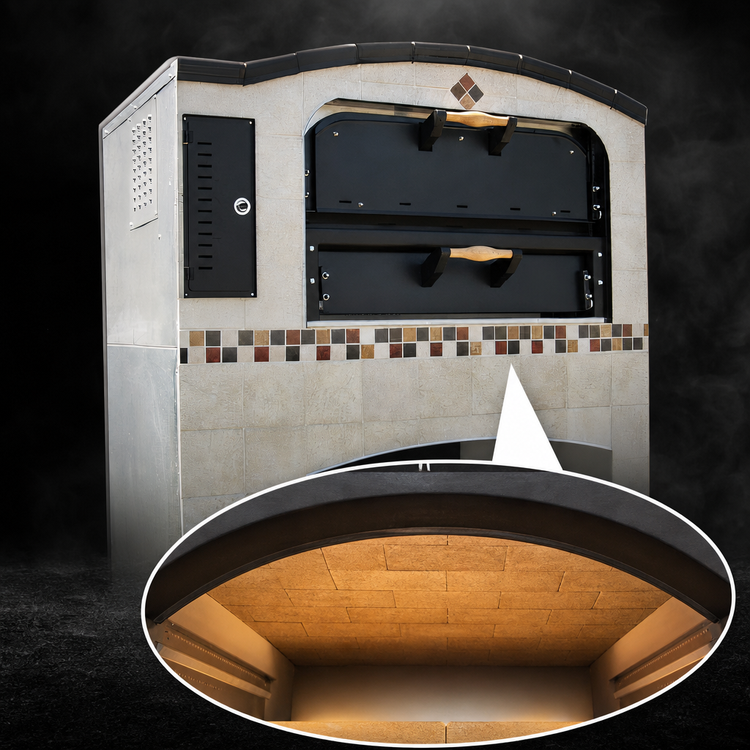 Product image #4 for Marsal Slice MB-236 Single-Deck Gas Pizza Oven with 24" x 36" Baking Chamber and Brick-Lined Ceiling