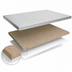Thumbnail image #4 for John Boos Flat Stainless Steel Countertop Food Display Top, 18 x 25 x 1-1/2 Inch