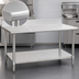 Thumbnail image #4 for Eagle Deluxe Series 84-Inch x 24-Inch Stainless Steel Work Table with 4-1/2-Inch Backsplash and Undershelf