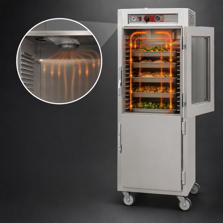 Product image #4 for Metro C5 6 Series Full-Height Pass-Thru Heated Holding Cabinet with One Solid Dutch Door and One Double-Pane Tempered Glass Dutch Door, 120V