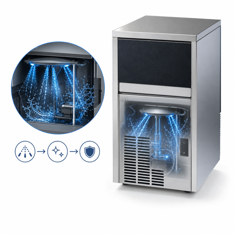 Product image #4 for Brema B-Qube Undercounter Air-Cooled Cube Ice Machine with Bin, 65 lb/Day, 20 lb Storage