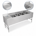 Thumbnail image #4 for John Boos Slim-Line 84-Inch Wide 4-Compartment Underbar Sink Unit with Dual Drainboards