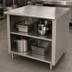 Thumbnail image #4 for Advance Tabco Special Value Series 72 Inch x 24 Inch Economy Open Base Work Table with Mid-Shelf, Flat Top