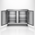 Thumbnail image #5 for KoolMore 48-Inch Two-Section Undercounter Reach-In Refrigerator with Solid Stainless Steel Doors