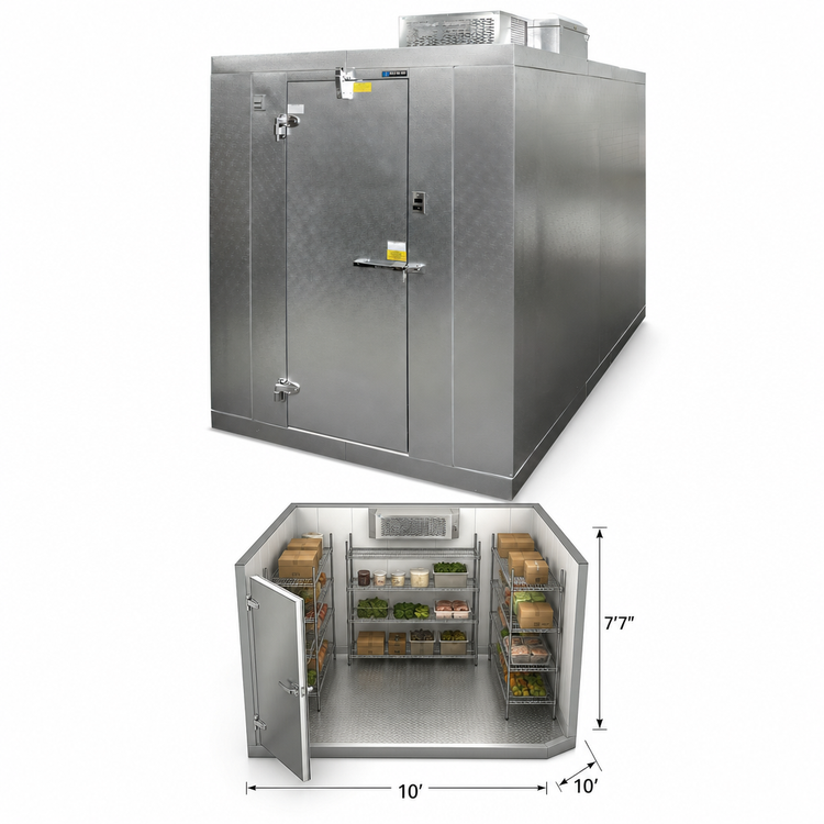 Product image #4 for Master-Bilt QS Series 10' x 10' Indoor Walk-In Freezer with Floor, 7'7" High, Capsule Pak ECO R290 Refrigeration