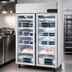 Thumbnail image #5 for Migali Competitor Series 2-Section Glass Door Reach-In Display Freezer, 43.2 Cu. Ft., Top-Mount Self-Contained, Stainless Steel