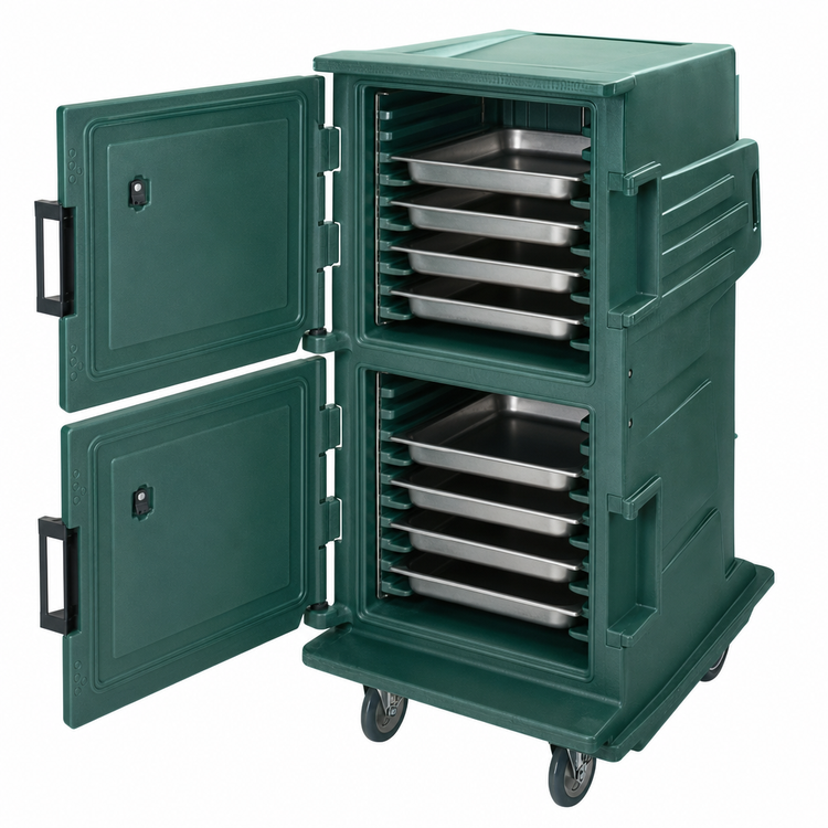 Product image #5 for Cambro Camtherm® Tall Profile Electric Hot/Cold Holding Cabinet Cart, Double Door, 12 Sheet Pan Capacity