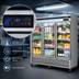 Thumbnail image #4 for Turbo Air Super Deluxe 3-Section Self-Contained Glass Door Reach-In Refrigerator, Bottom Mount, 67.02 Cu. Ft.