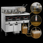 Thumbnail image #4 for Henny Penny Evolution Elite EEE143.0 Electric 3-Well Floor Model Open Fryer, 30 lb per Full Vat, Programmable Controls
