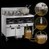 Thumbnail image #4 for Henny Penny Evolution Elite EEE143.0 Electric 3-Well Floor Model Open Fryer, 30 lb Full Vat Capacity