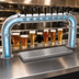 Thumbnail image #4 for Glastender Pipe Pass-Thru Countertop Glycol-Cooled Draft Dispensing Tower with 8 Stainless Steel Faucets and 2 Columns
