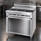 Thumbnail image #4 for Jade Range (Middleby) Titan JTRH-2ST 24-Inch Heavy-Duty Natural Gas Range with 2 Open Burners, 2 Hot Tops, and Cabinet Base