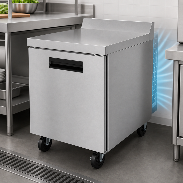 Product image #4 for Hoshizaki Steelheart 27-Inch One-Section Worktop Freezer with Solid Hinged Door, 7.21 Cu. Ft.