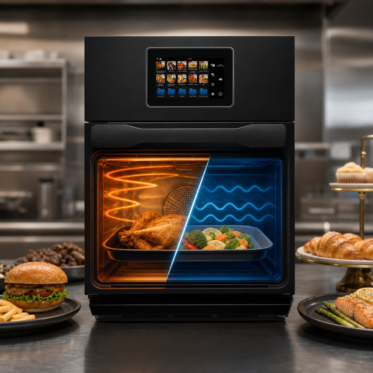 Product image #4 for Lainox Oracle ORACBB Boosted Countertop High-Speed Combi Wave Oven, 0.61 Cu. Ft., Black
