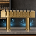 Thumbnail image #4 for Micro Matic USA Double Pedestal Countertop Air-Cooled Draft Beer Tower, 8 Faucets, PVD Brass Finish