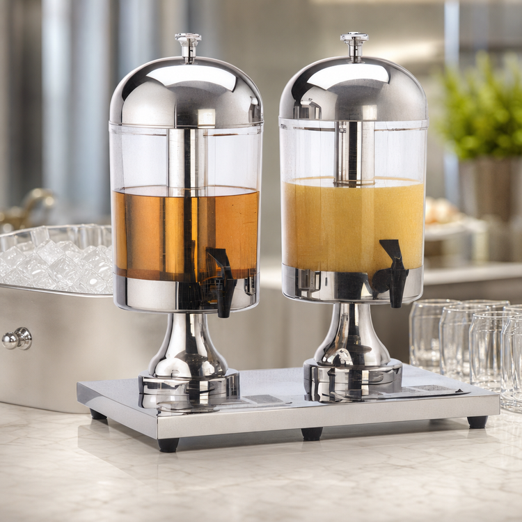 Product image #4 for Double Juice Dispenser with 2 8-1/2 Quart Acrylic Containers and Ice Container