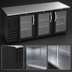 Thumbnail image #4 for Beverage-Air BB78HC-G-B 78-Inch Three-Section Glass Door Back Bar Refrigerator with 1-Inch Stainless Steel Top