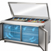 Thumbnail image #4 for True 60-Inch Mega-Top 2-Door Sandwich/Salad Prep Table with Flat Glass Lid