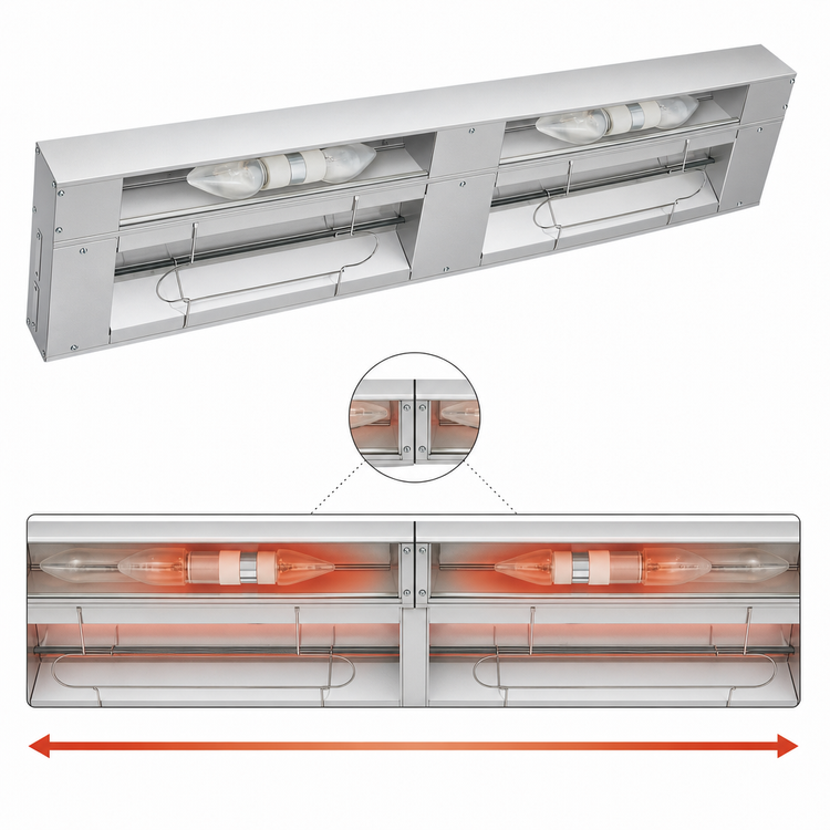 Product image #4 for Hatco Glo-Ray® GRAL-120 120-Inch Lighted Infrared Strip Heater