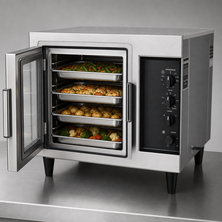 Product image #4 for NU-VU Moving Air XO-1M Countertop Electric Half-Size Convection Oven, 4 Half-Size Pan Capacity