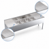Thumbnail image #4 for Krowne Royal Series 84-Inch Four-Compartment Stainless Steel Underbar Sink Unit with Dual Drainboards